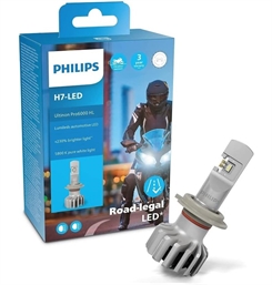 Philips H7 Ultinon Pro 6000 LED Pære Til MC (Lovlig)